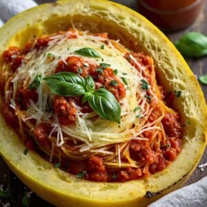 Baked Spaghetti Squash with Marinara Sauce