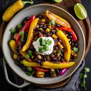 Plantain and Black Bean Hash