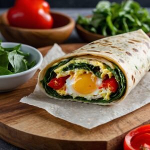 Roasted Red Pepper and Egg Wrap