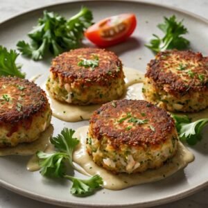 Vegan Crab Cakes made with Hearts of Palm