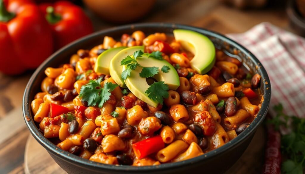 One Pot Vegetarian Chili Mac