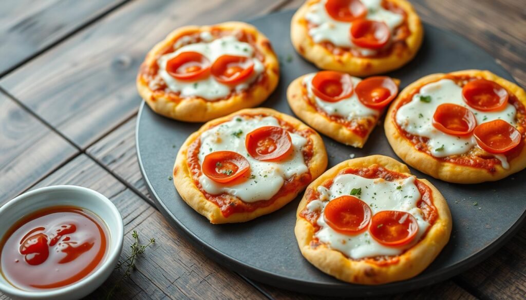 air fryer pepperoni pizzas