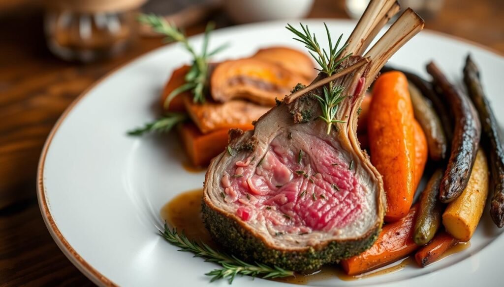 herb-crusted rack of lamb