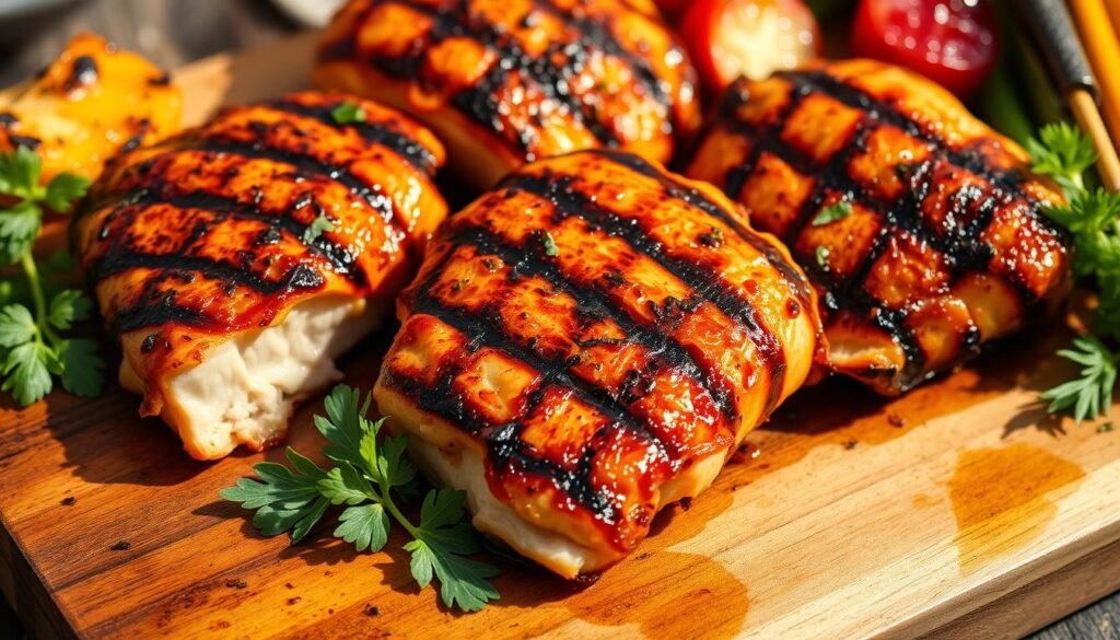 juicy grilled chicken breasts