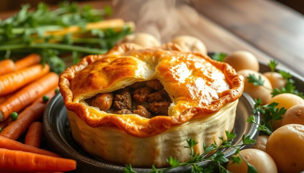 meat and veggie pie