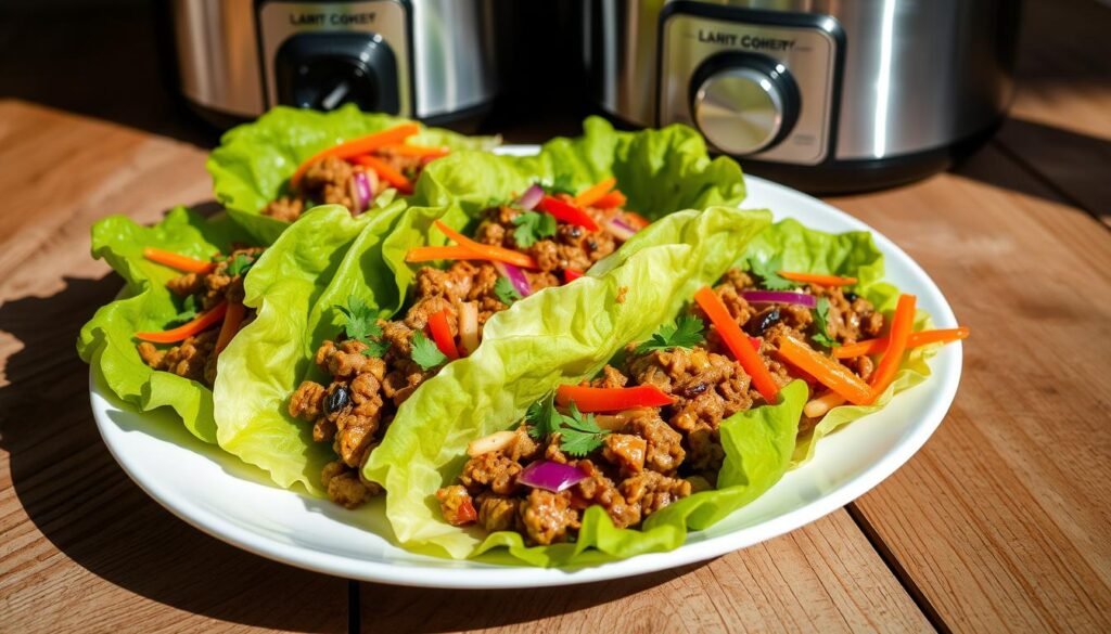 slow cooker lettuce wraps
