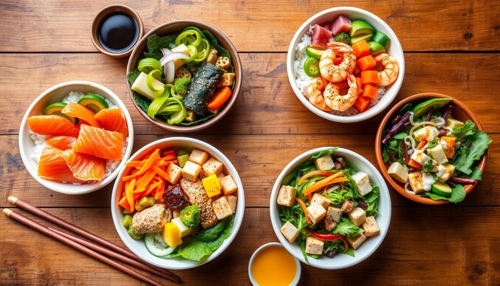 5 deconstructed sushi bowls