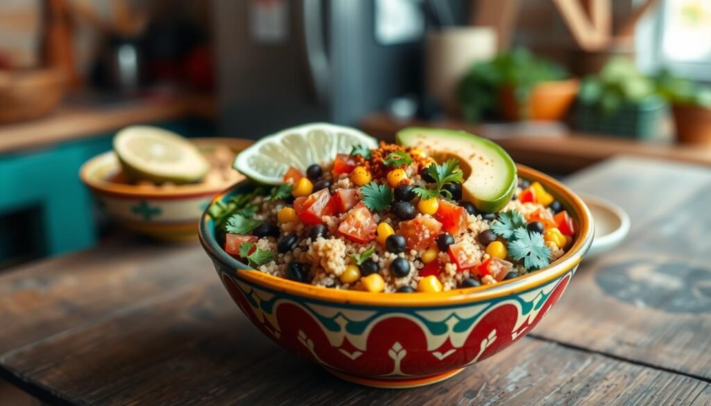 Mexican-inspired quinoa bowl